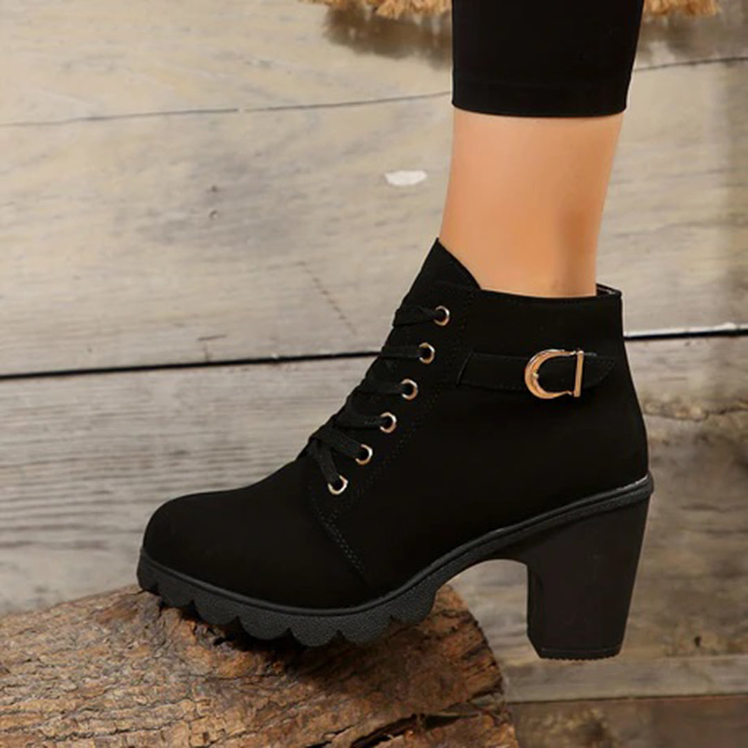 Women's Brown Knee High Boots in Black 2