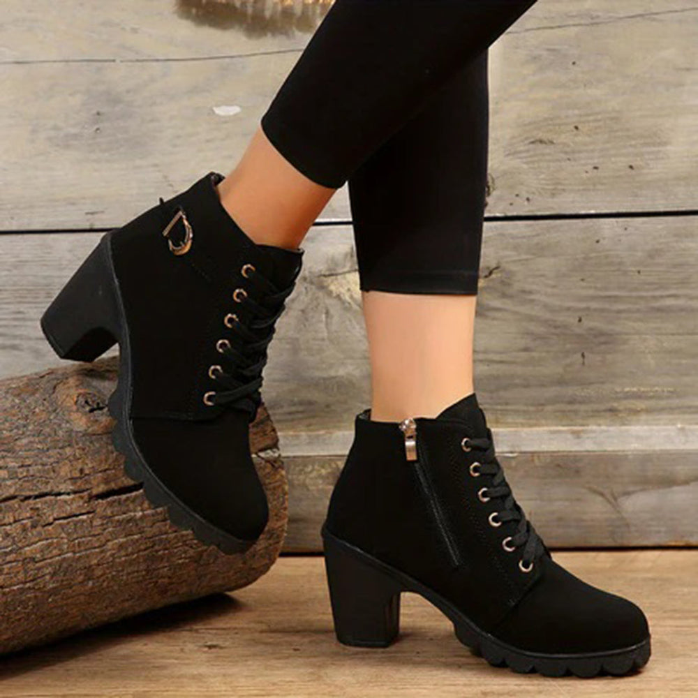 Women's Brown Knee High Boots in Black 3