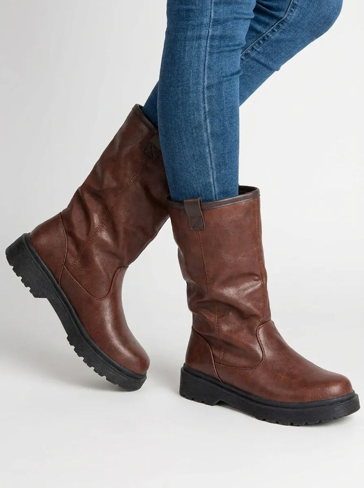 Women's Brown Knee High Boots for Autumn