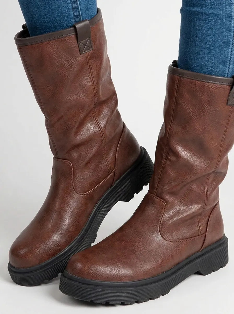 Women's Brown Knee High Boots for Autumn (3)