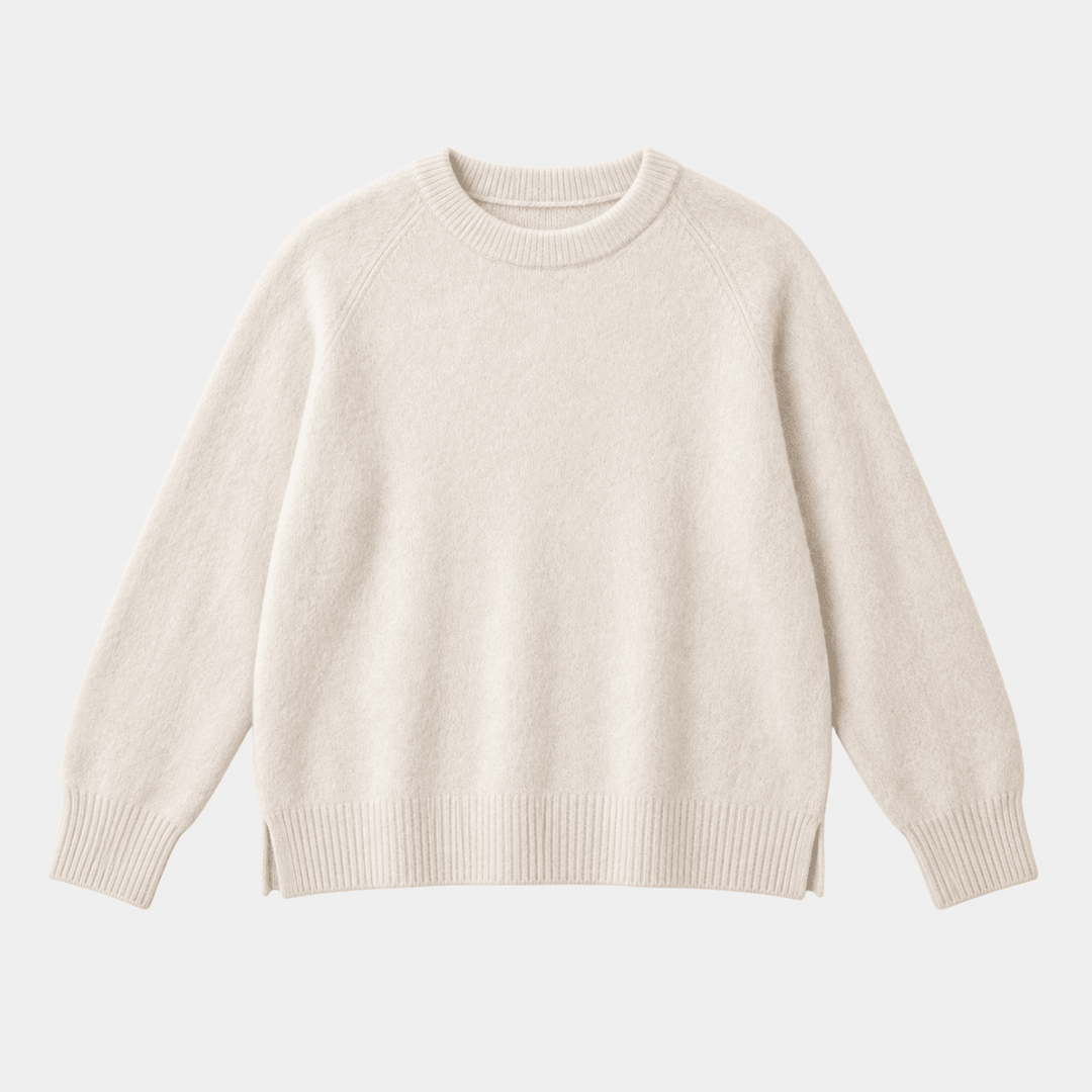 Women's Cable Knit Jumper Dress for Everyday in Cream 3