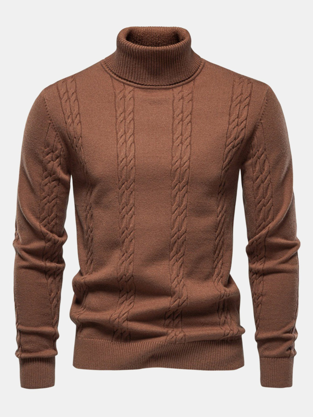 Women's Cable Knit Jumper Dress for Winter Layering in Peru