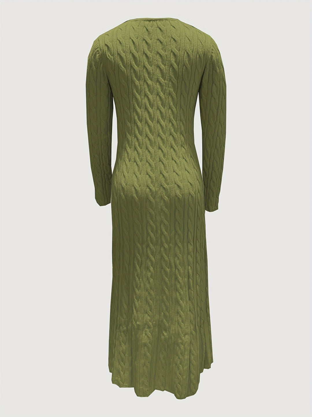 Women's Cable Knit Midi Dress for Everyday Ease (12)