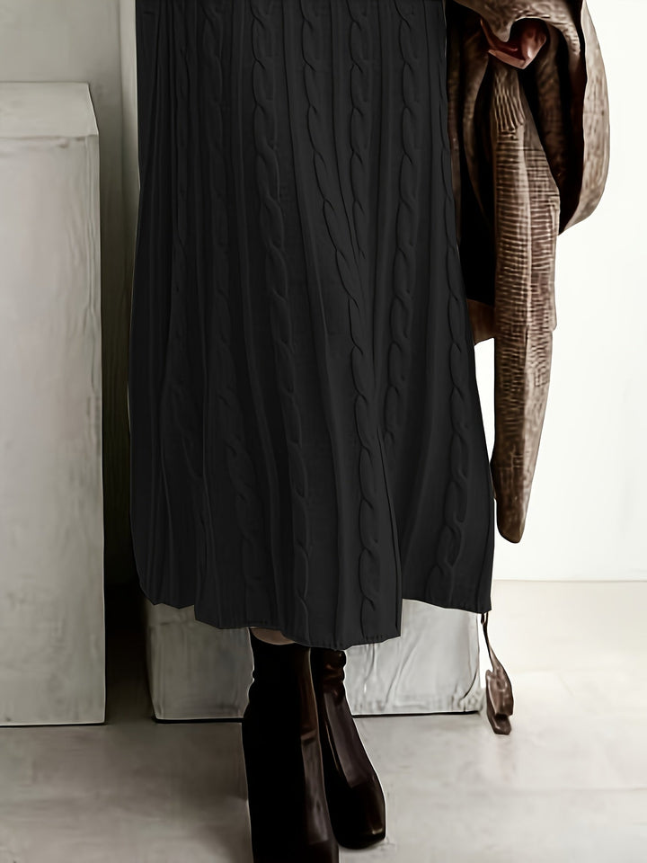 Women's Cable Knit Midi Dress for Everyday Ease (14)