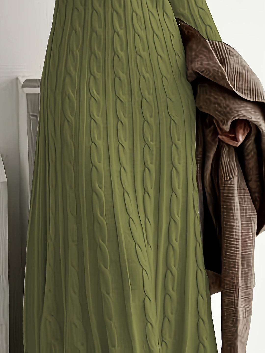 Women's Cable Knit Midi Dress for Everyday Ease (16)