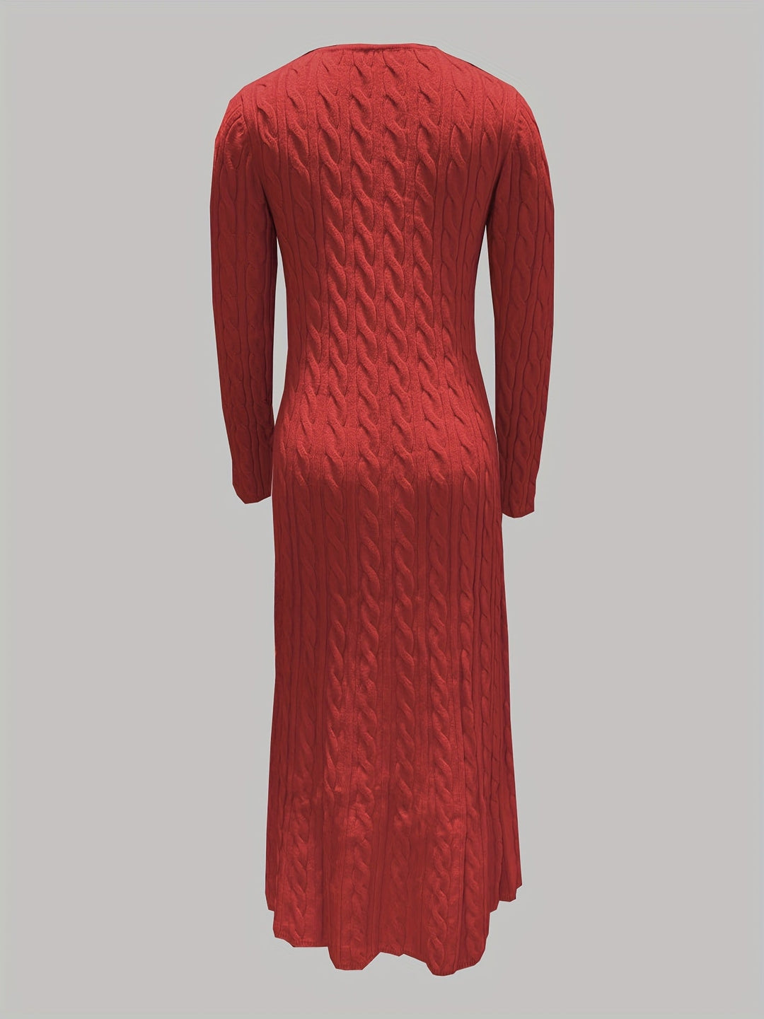 Women's Cable Knit Midi Dress for Everyday Ease (8)