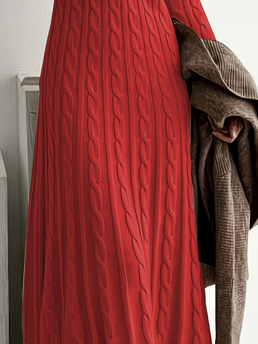 Women's Cable Knit Midi Dress for Everyday Ease (9)