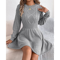 Elsie | Women's Cable-Knit Midi Dress for Winter
