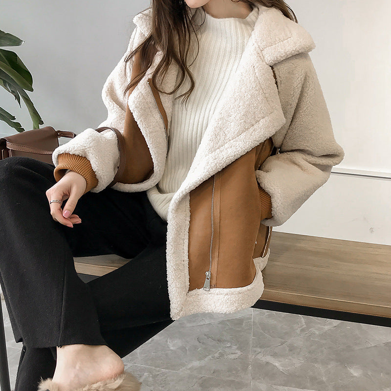 Women's Casual Shearling Coat for Autumn Layers (3)