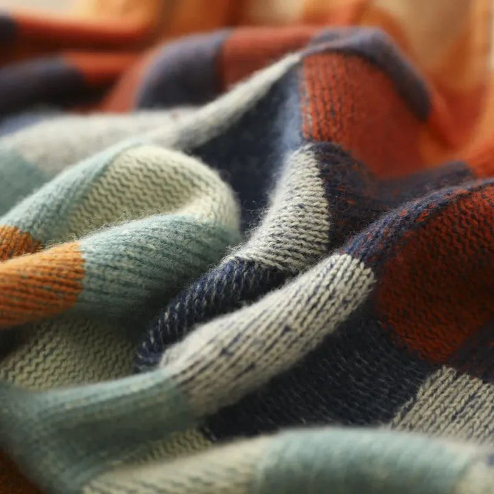Women's Checkered Merino Jumper for Autumn (4)
