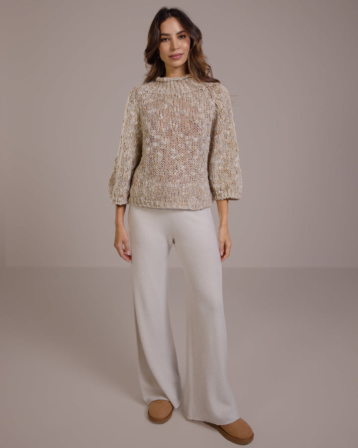 Women's Classic Beige Wool Jumper Dress (2)