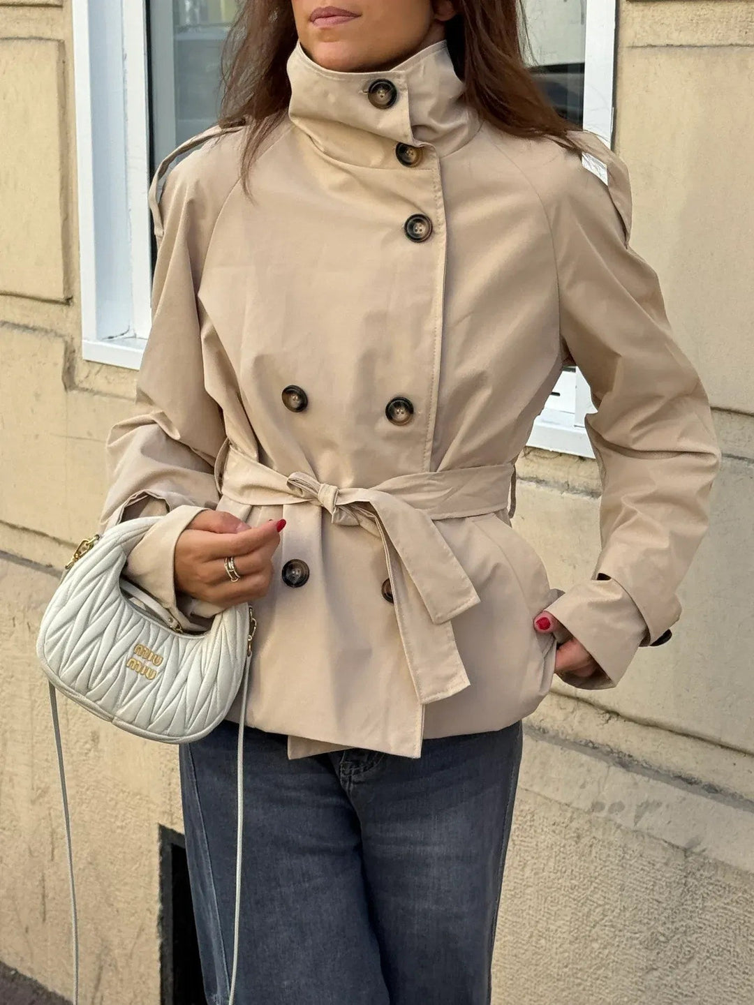 Women's Coat for Elegant Autumn Days in Light brown