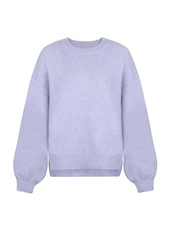 Women's Comfortable Knit Sweaters with Drop Shoulders in Lavender