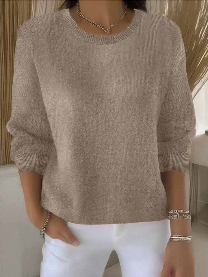 Women's Cosy Knit Christmas Jumper in Khaki