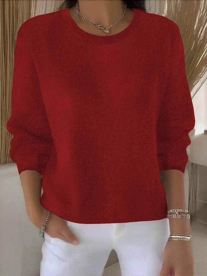Women's Cosy Knit Christmas Jumper in Red