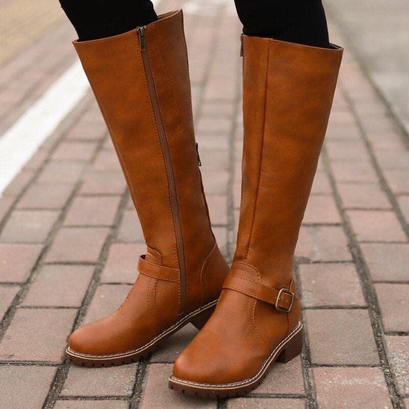 Women's Cowboy Boots Knee-High Buckled (3)