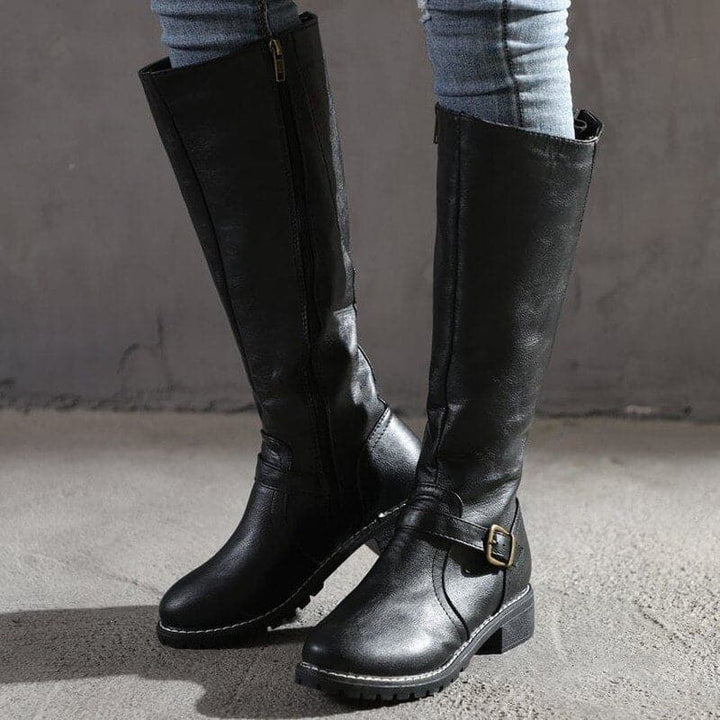 Women's Cowboy Boots Knee-High Buckled (4)