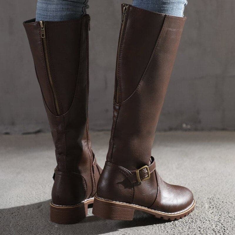 Women's Cowboy Boots Knee-High Buckled (6)
