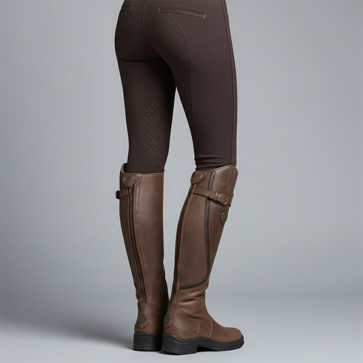 Women's Cowboy Boots, Knee-High Leather Outdoor Wear (2)