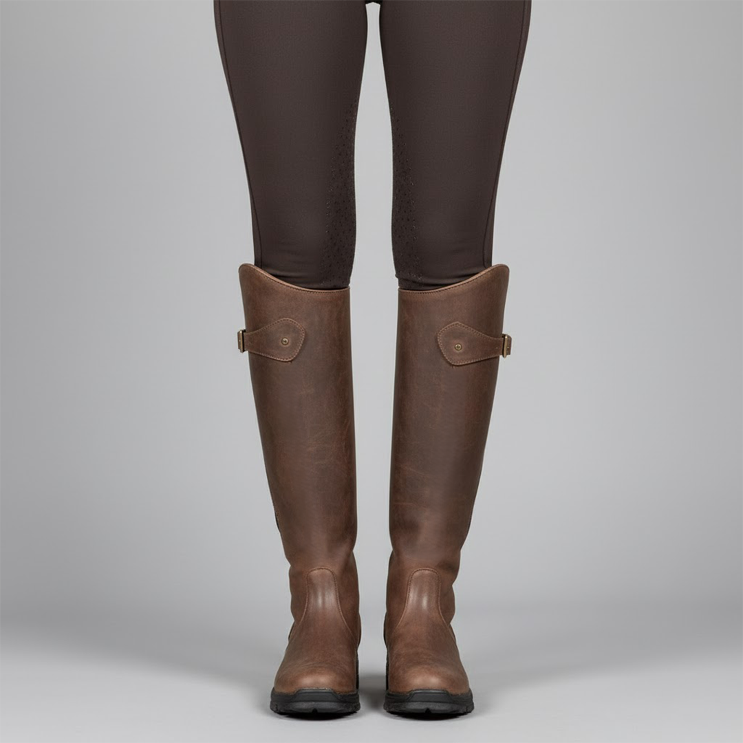 Women's Cowboy Boots, Knee-High Leather Outdoor Wear (3)