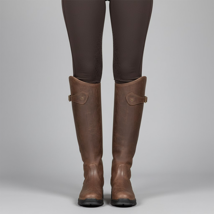 Women's Cowboy Boots, Knee-High Leather Outdoor Wear (3)