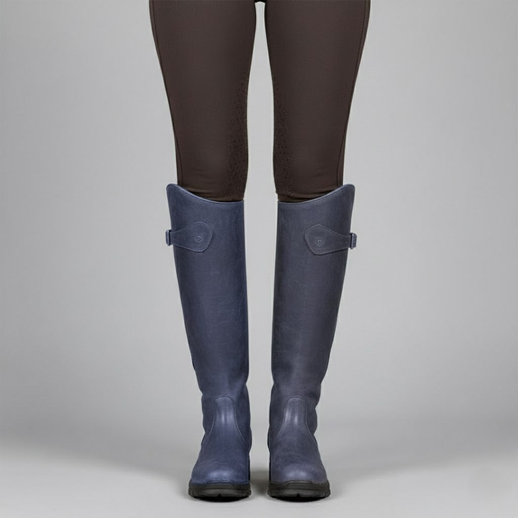 Women's Cowboy Boots, Knee-High Leather Outdoor Wear (9)