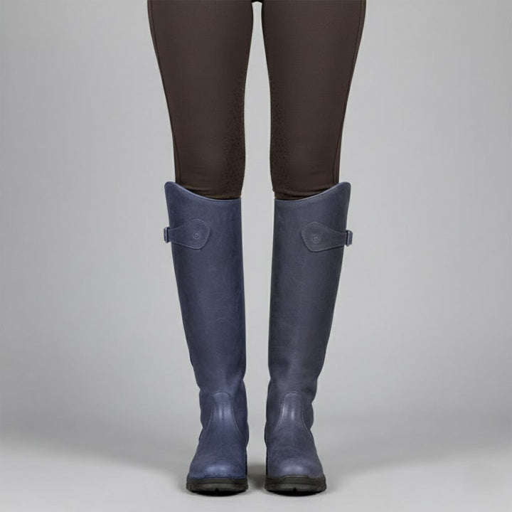 Women's Cowboy Boots, Knee-High Leather Outdoor Wear (9)