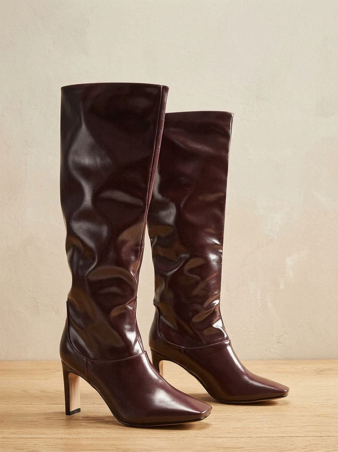 Women's Cowboy Boots Knee-High with Square Heel (4)