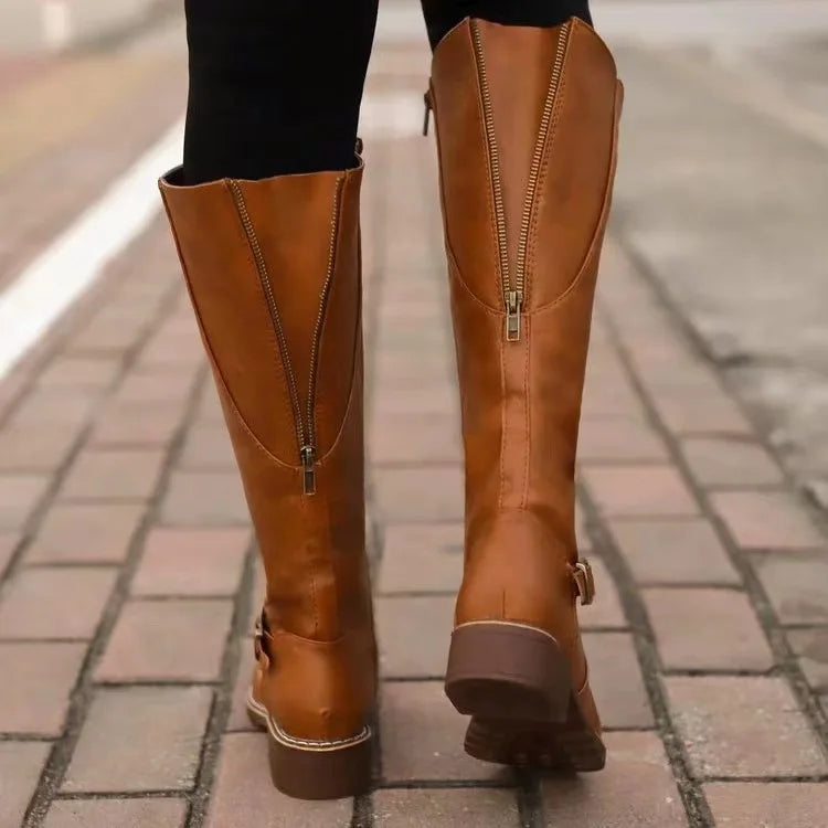 Women's Cowboy Boots Tall Leather (6)