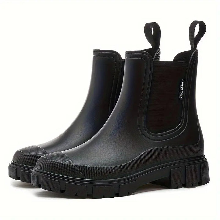 Women's Cowboy Boots Waterproof Slip-On Ankle in Black