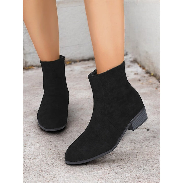 Women's Cowboy Boots with Ankle Zip in Black