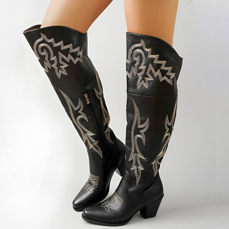 Women's Cowboy Knee High Boots (8)