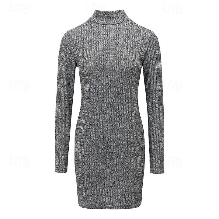 Women's Cozy Knitted Jumper Dress for Everyday (2)