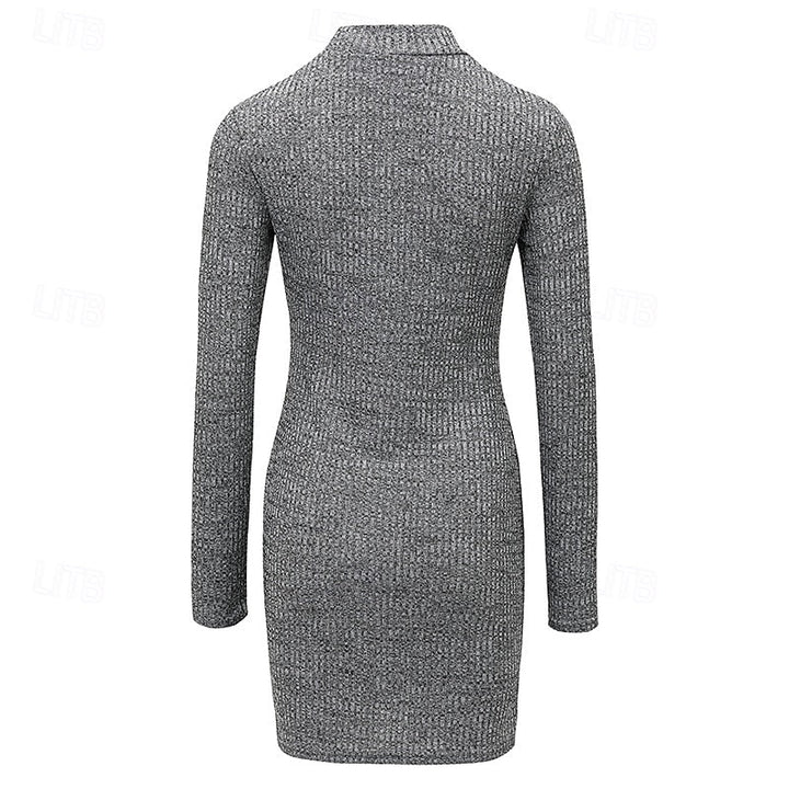 Women's Cozy Knitted Jumper Dress for Everyday (3)