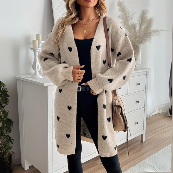 Women's Delicate Knit Long Cardigan for Everyday