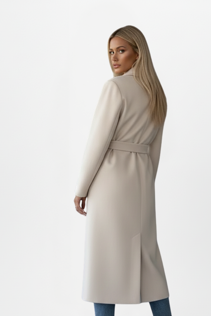 Women's Double-Breasted Long Winter Coat (4)