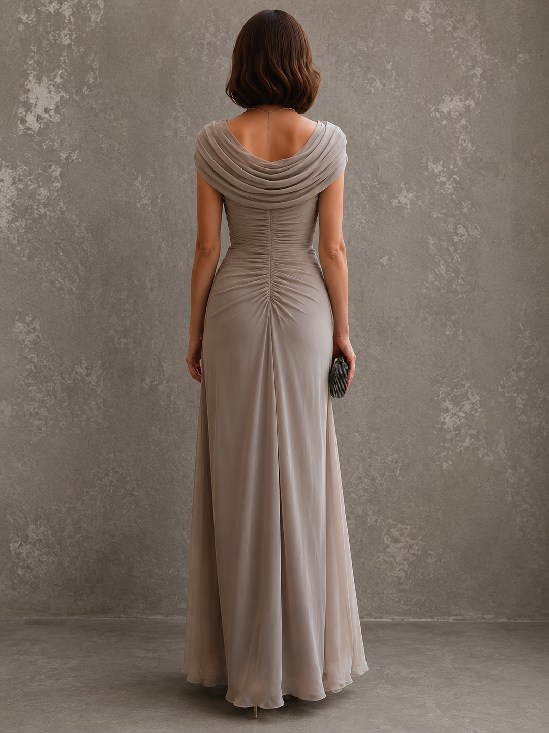 Women's Draped Maxi Christmas Party Dress (9)