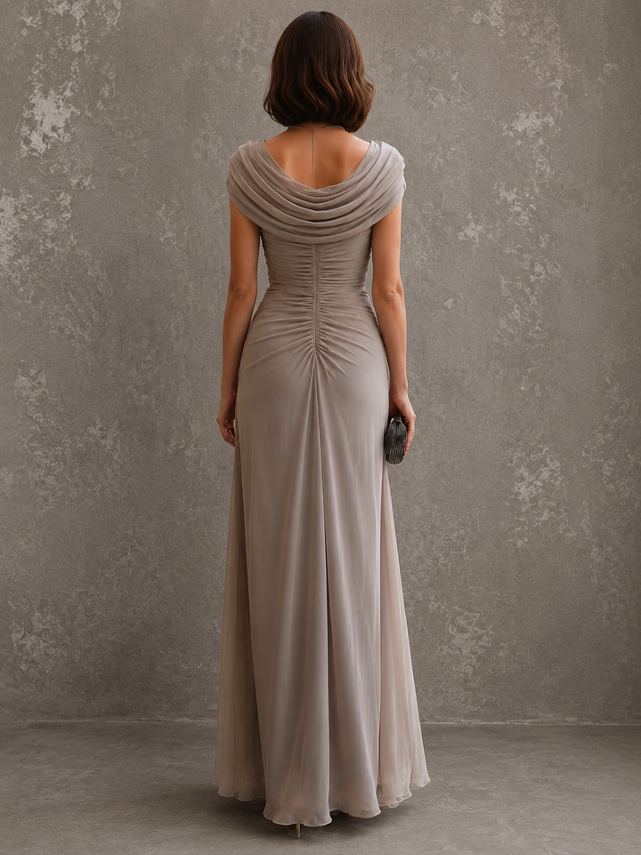 Women's Draped Maxi Christmas Party Dress (9)