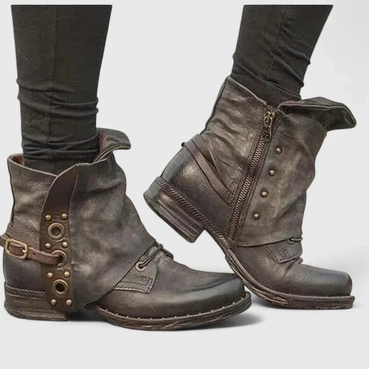 Women's Durable Everyday Knee High Boots in Brown