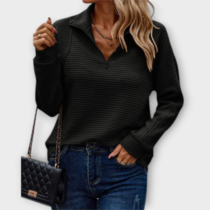 Women's Elegant Everyday Sweater for Autumn in Black