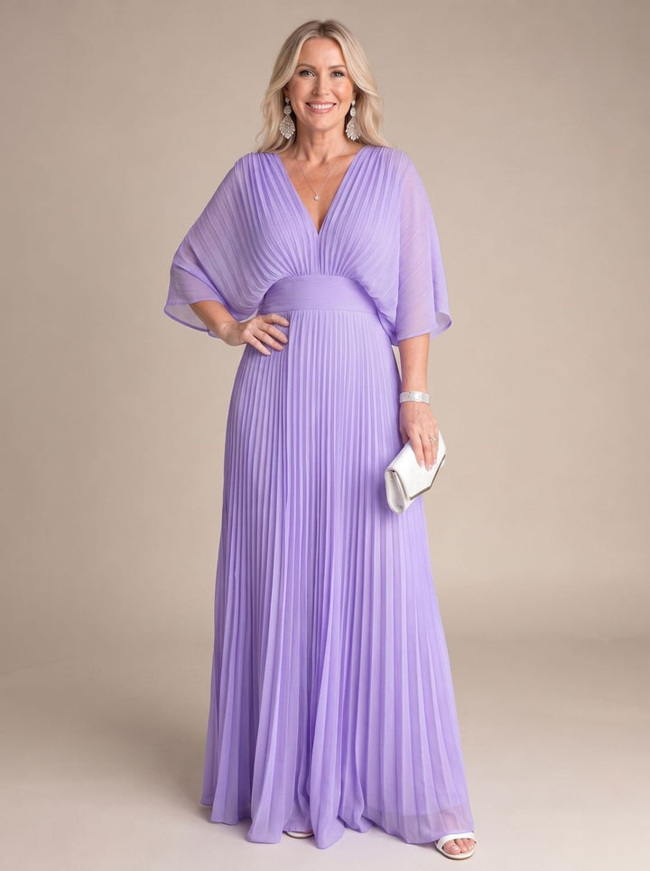 Women's Elegant Maxi Sequin Party Dress in Purple