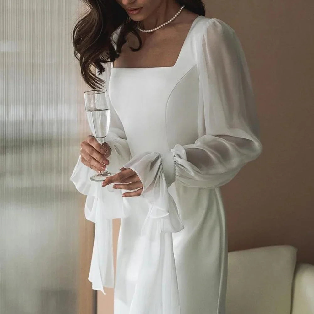 Women's Elegant Midi Dress for Evening Weddings (4)