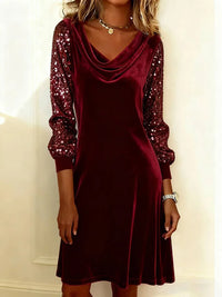 Alice | Women's Elegant Velvet Midi Dress for Celebrations