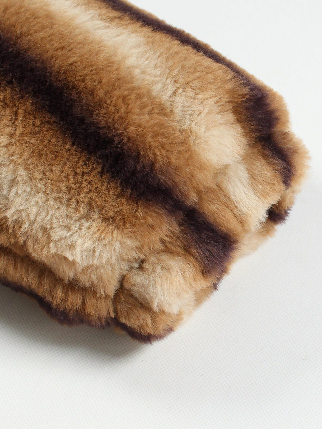 Women's Faux Fur Striped Trench Coat (6)