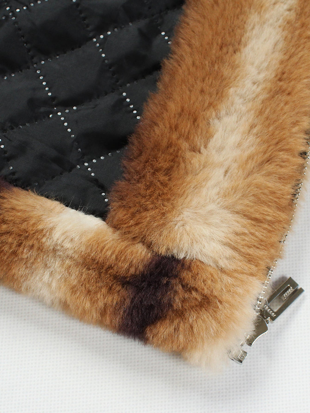 Women's Faux Fur Striped Trench Coat (7)
