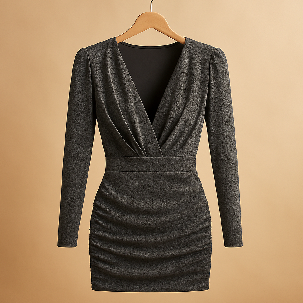Women's Fitted Sequin Party Dress Mini (2)