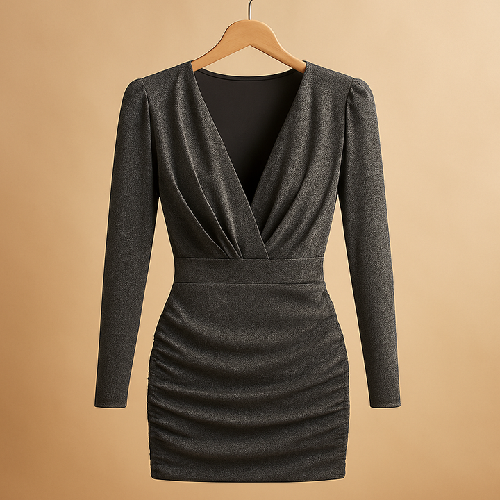 Women's Fitted Sequin Party Dress Mini (2)