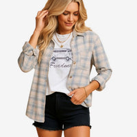 Matilda | Women's Flannel Blouse with Cozy Hood