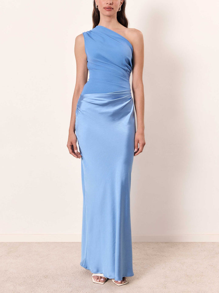 Women's Floor-Length One-Shoulder Sequin Party Dress (9)