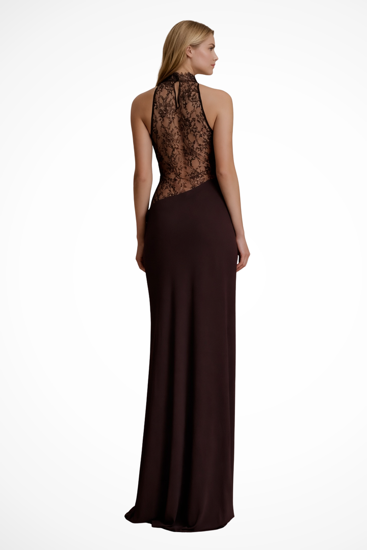 Women's Flowing Lace Maxi Wedding Guest Dress (4)